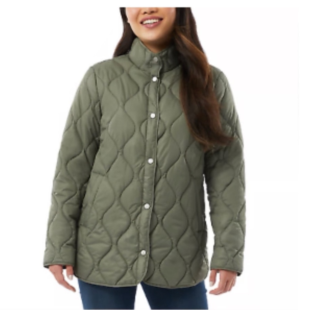 32 Degrees Ladies' Quilted Jacket (Green) XL - Costco